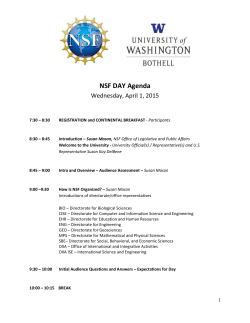 Bothell NSF Day Agenda