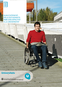 Guia d'atencio dels estudiants amb discapacitat a la universitat