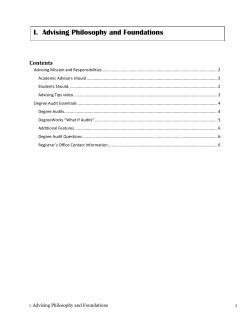 2015 Advising Handbook I Advising Philosophy