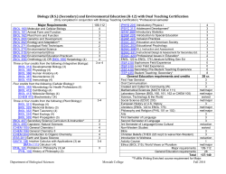 Biology with Secondary Teaching Certification (B.S.)