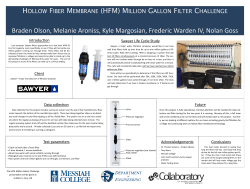 Hollow Fiber Membrane (HFM) Million Gallon Filter Challenge