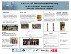 Mechanized Percussion Well Drilling
