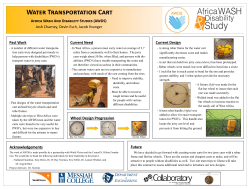 Economic Wheel Design for Water Transportation Cart - Africa Wash and Disability Study