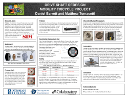 Mobility Tricycle Project - Drive Shaft Redesign