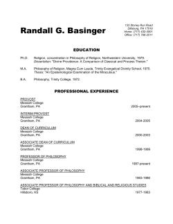 Provost Randall G. Basinger