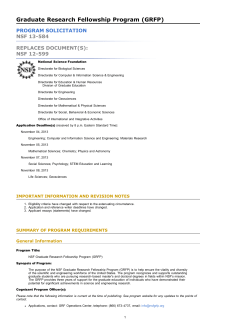 Graduate Research Fellowship Program