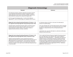 Diagnostic Immunology