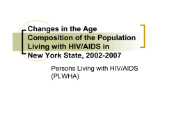 Changes in the Age Composition of the Population Living with AIDS in New York State, 2002 - 2007