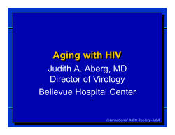 Aging with HIV
