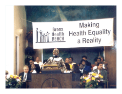 Making Health Equality a Reality - Charmaine Ruddock, MS, Bronx Health REACH/NY CEED
