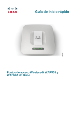 Cisco WAP551 and WAP561 Wireless-N Access Points Quick Start Guide (Spanish)