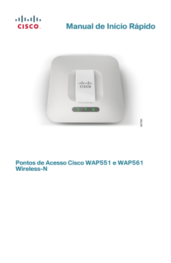 Cisco WAP551 and WAP561 Wireless-N Access Points Quick Start Guide (Portuguese)