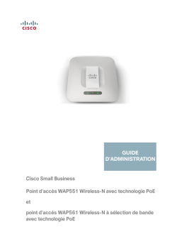 Cisco WAP561 and WAP551 Administration Guide (French)
