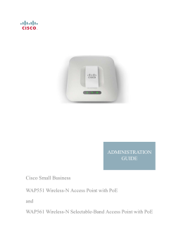 Cisco WAP561 and WAP551 Administration Guide Firmware Release 1.0.4.x