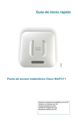 Cisco WAP371 Quick Start Guide (Spanish)
