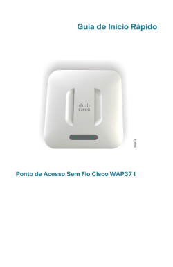 Cisco WAP371 Quick Start Guide (Portuguese)
