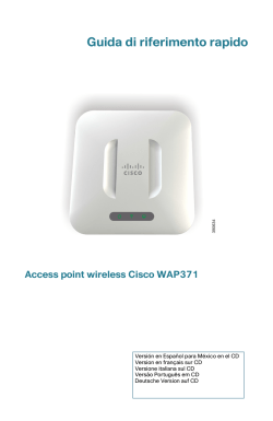 Cisco WAP371 Quick Start Guide (Italian)