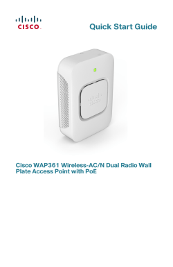 Cisco WAP361 Quick Start Guide English