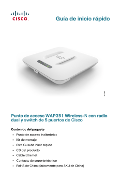 Cisco WAP351 Wireless-N Dual Radio Access Point with 5 Ports Switch Quick Start Guide (Spanish)