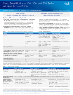 Cisco Small Business 100, 300, and 500 Series Wireless Access Points