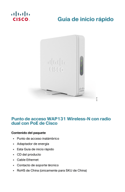 Cisco WAP131 Wireless-N Dual Radio Access Point with PoE Quick Start Guide (Spanish)