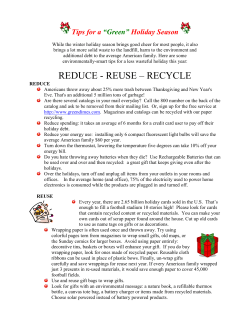 Tips for a Green Holiday