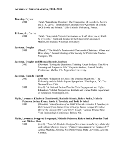 Academic Presentations