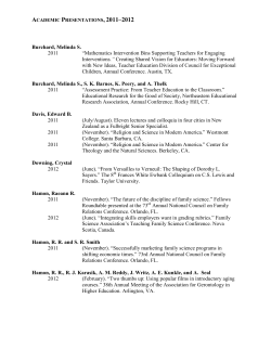 Academic Presentations