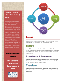 Career Development Plan for Undeclared Majors