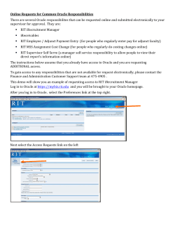 Self-Request Access to RIT iRecruitment Manager in Oracle