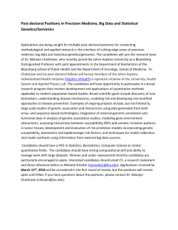 Post-doctoral Positions in Precision Medicine, Big Data, and Statistical Genetics/Genomics