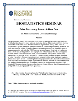 False Discovery Rates - A New Deal