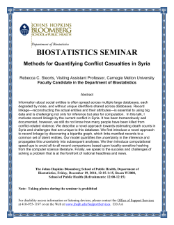 Methods for Quantifying Conflict Casualties in Syria