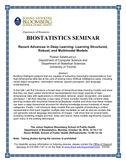 Recent Advances in Deep Learning: Learning Structured, Robust, and Multimodal Models