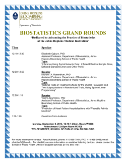 Biostatistics Grand Rounds