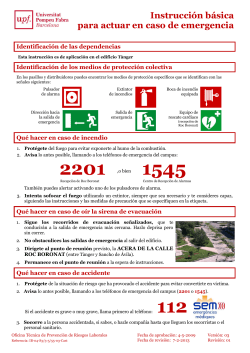 Instrucci n b sica para actuar en caso de emergencia