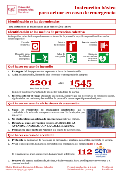 Instrucci n b sica para actuar en caso de emergencia