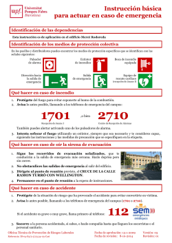 Instrucci n b sica para actuar en caso de emergencia