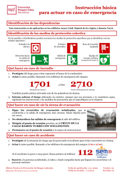 Instrucci n b sica para actuar en caso de emergencia