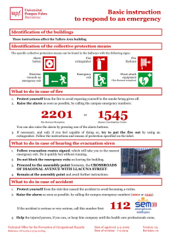 Basic instruction to respond to an emergency
