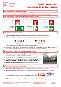 Basic instruction to respond to an emergency
