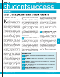 Seven guiding questions for student retention