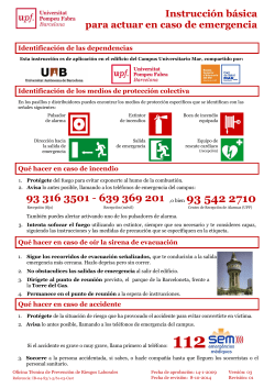 Instrucci n b sica para actuar en caso de emergencia