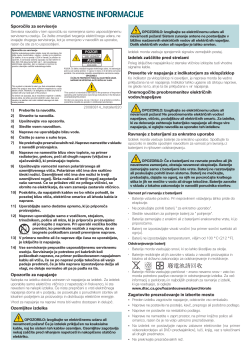 Cisco PDS2100 Series Set-Top Safety Sheet (Slovenian)