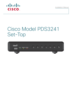 Cisco PDS3241 Installation Guide (English)