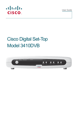 Cisco 3410DVB Digital Set-Top User Guide