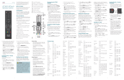 AT3400 AllTouch Remote Control User Guide