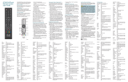 AT3400 AllTouch Remote Control User Guide