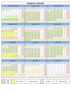 2016-2017 Academic Year