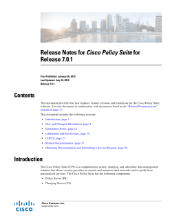 CPS Release Notes